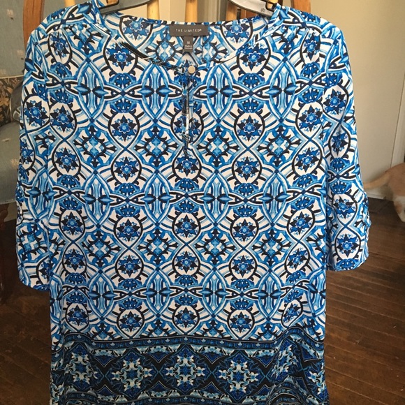 NWT - The Limited Mykonos Border Blouse - Picture 1 of 2